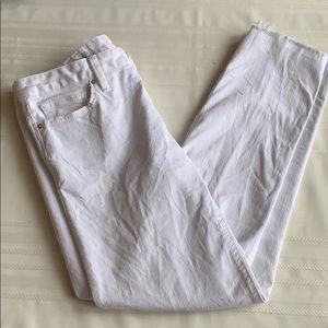 Gap 1969 white fray hem jeans